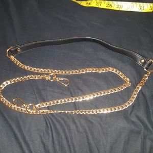 Black and gold crossbody shoulder strap